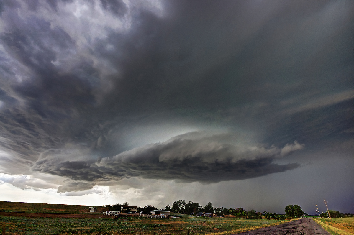  Country Day-A tornado warned storm sits over a farm near Brush Colorado.