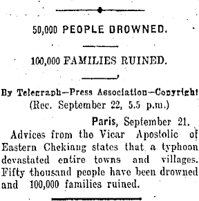 China Typhoon of 1912