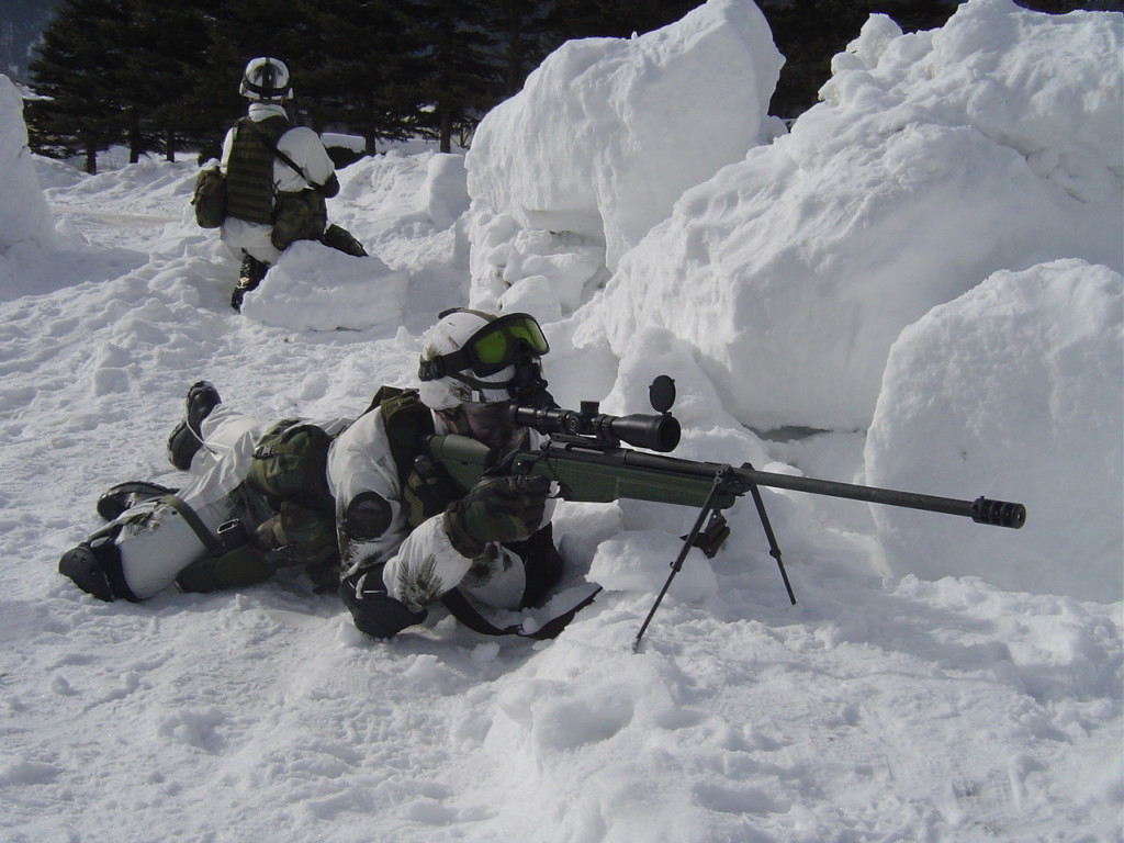 Sniper in the snow
